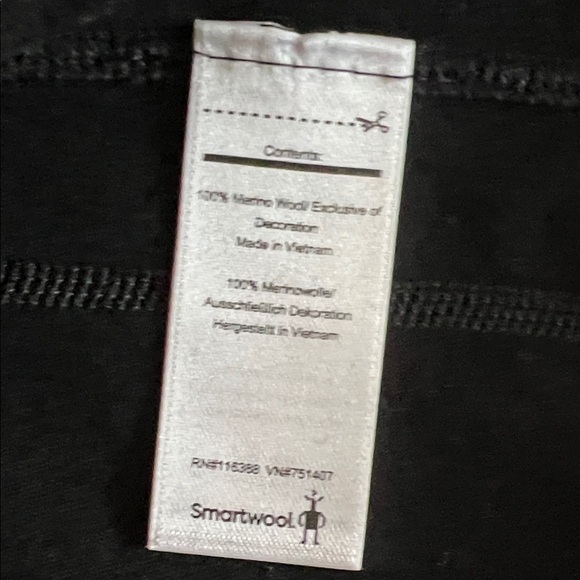 Smartwool Adult Black Long Underwear Leggings - Picture 3 of 4